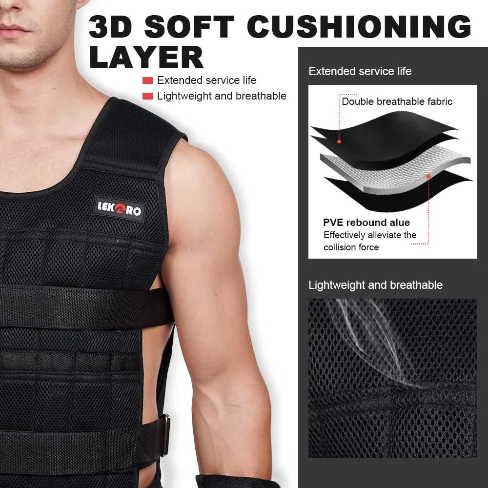 Men’s 20kg Adjustable Weight Vest