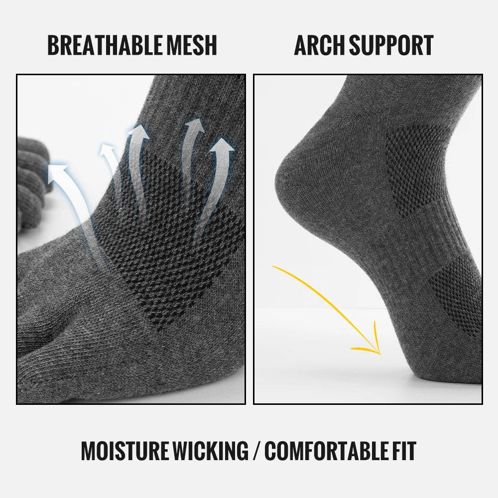 Athletic Five-Finger Running Toe Socks