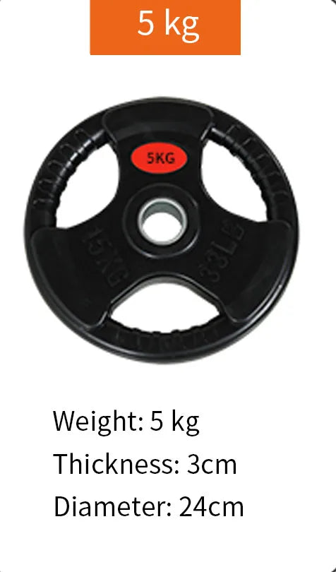 Rubber Anti-Slip Barbell Weight Plates