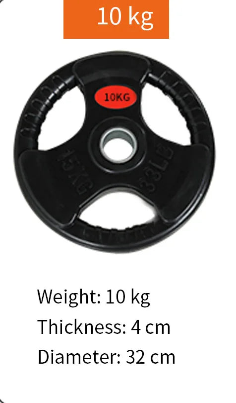 Rubber Anti-Slip Barbell Weight Plates