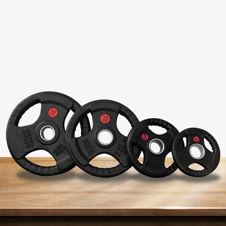 Rubber Anti-Slip Barbell Weight Plates