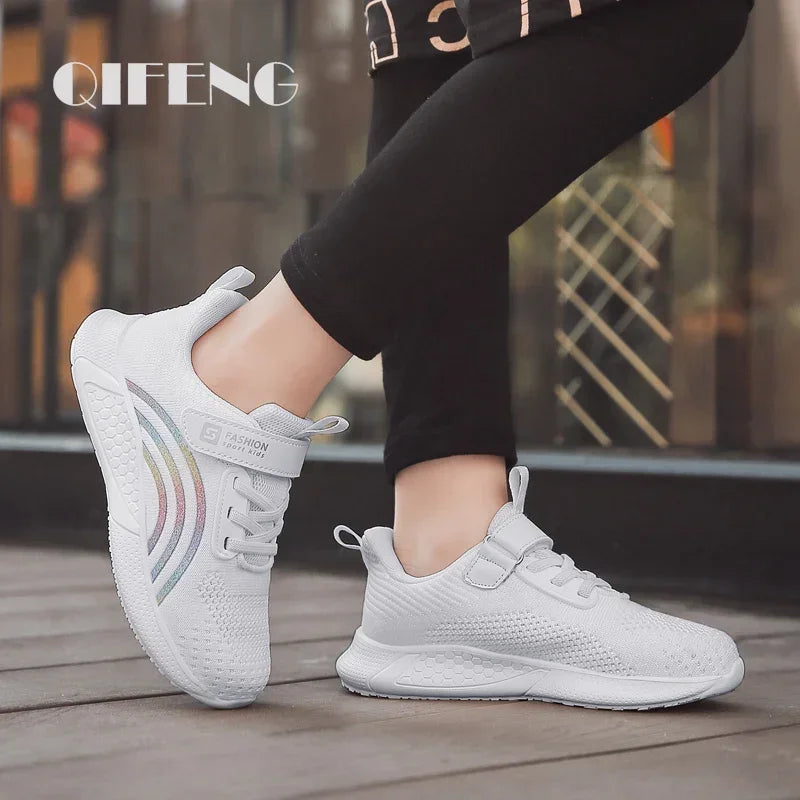 Girls’ Breathable Mesh Running Sneakers