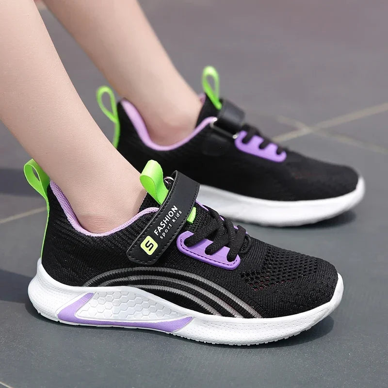 Girls’ Breathable Mesh Running Sneakers