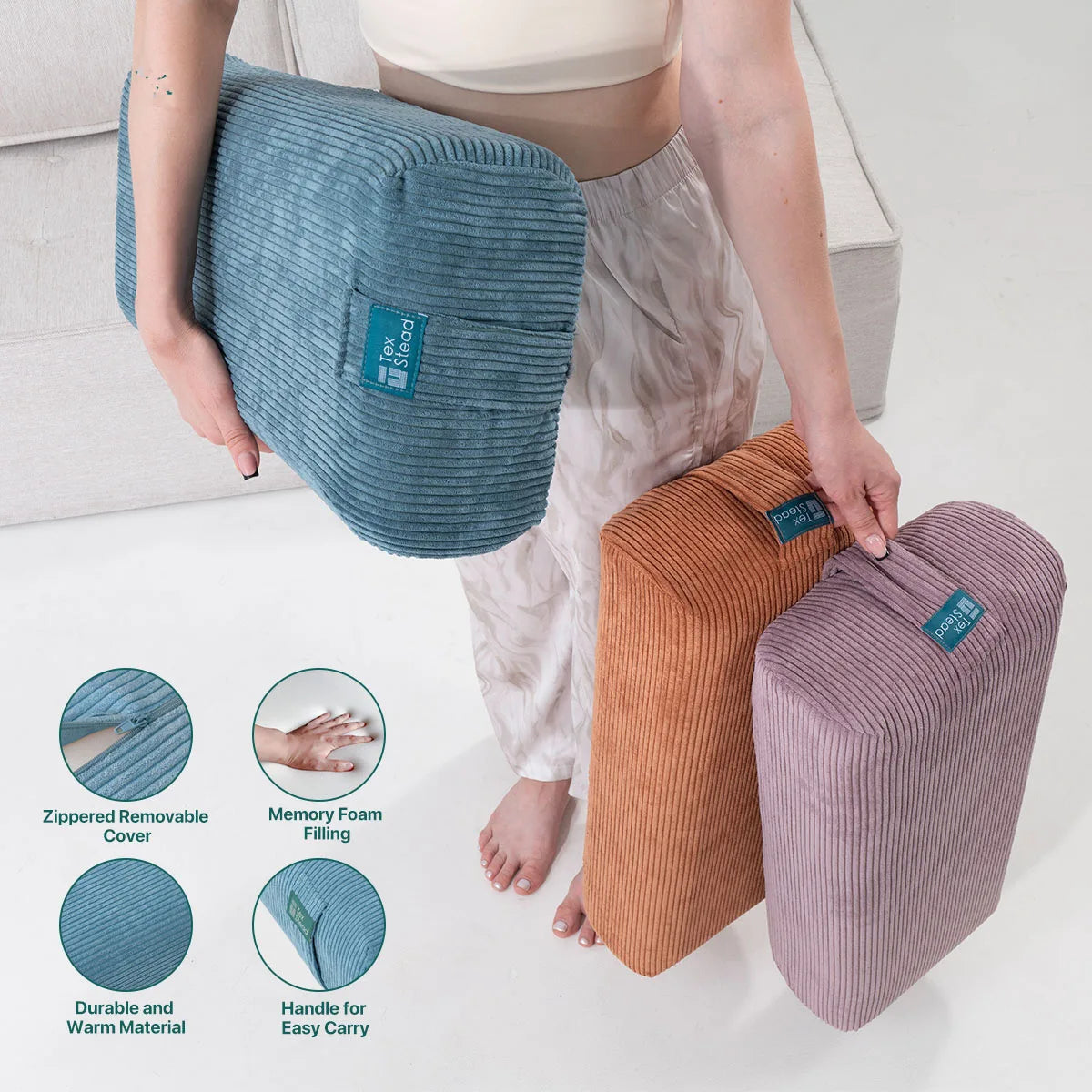 Rectangular Yoga Bolster Support Pillow