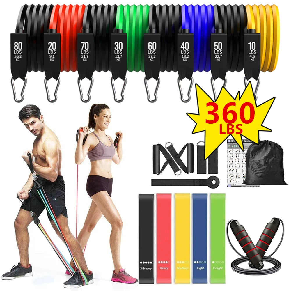 360lbs Resistance Bands Training Set