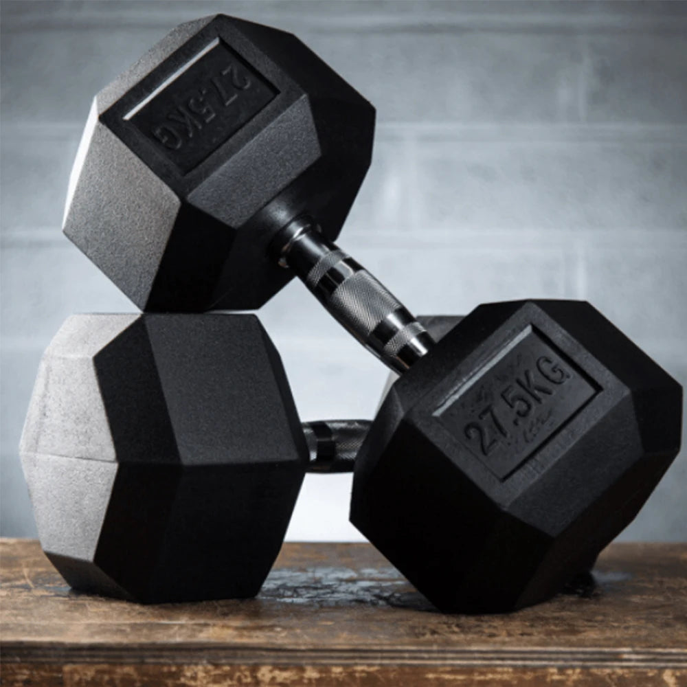 ZJFIT Hex Rubber Dumbbells Set