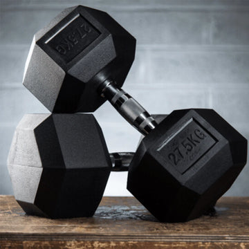 ZJFIT Hex Rubber Dumbbells Set