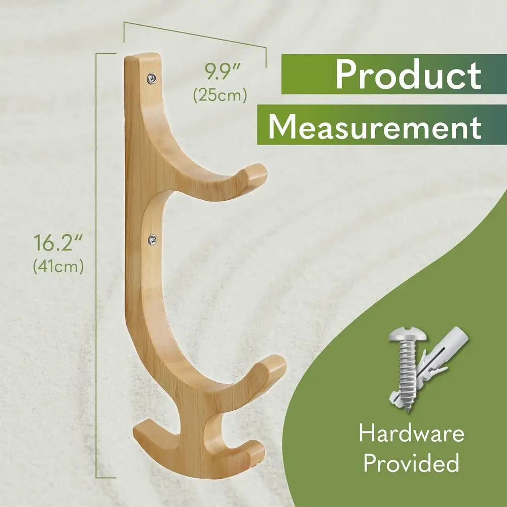 Wooden Wall-Mounted Yoga Mat Holder