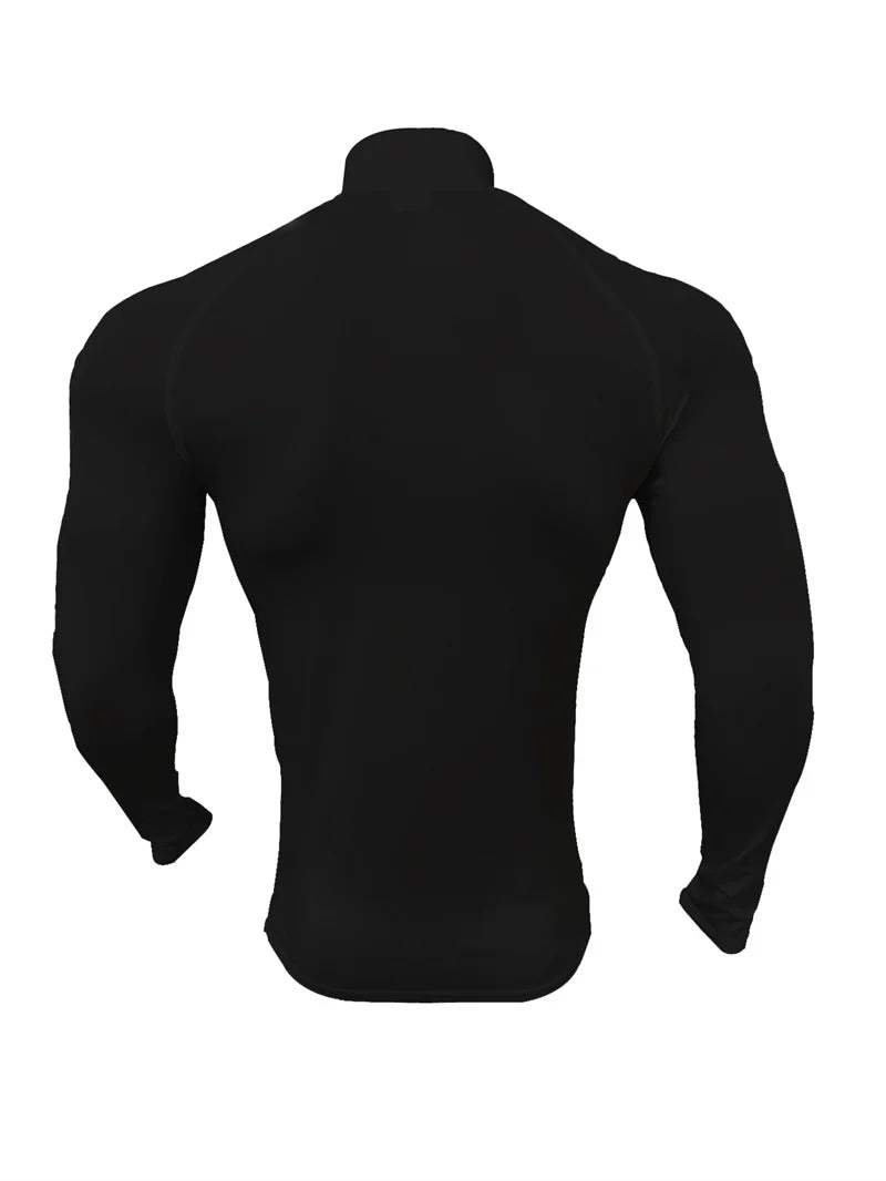 Men’s Half-Zip Compression Fitness Top