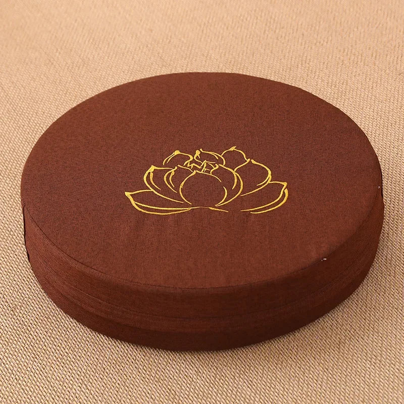 Round Meditation Cushion With Backrest