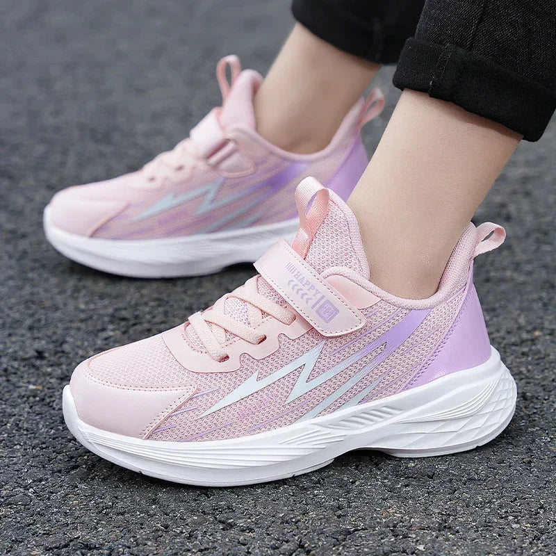 Girls’ Breathable Mesh Running Sneakers
