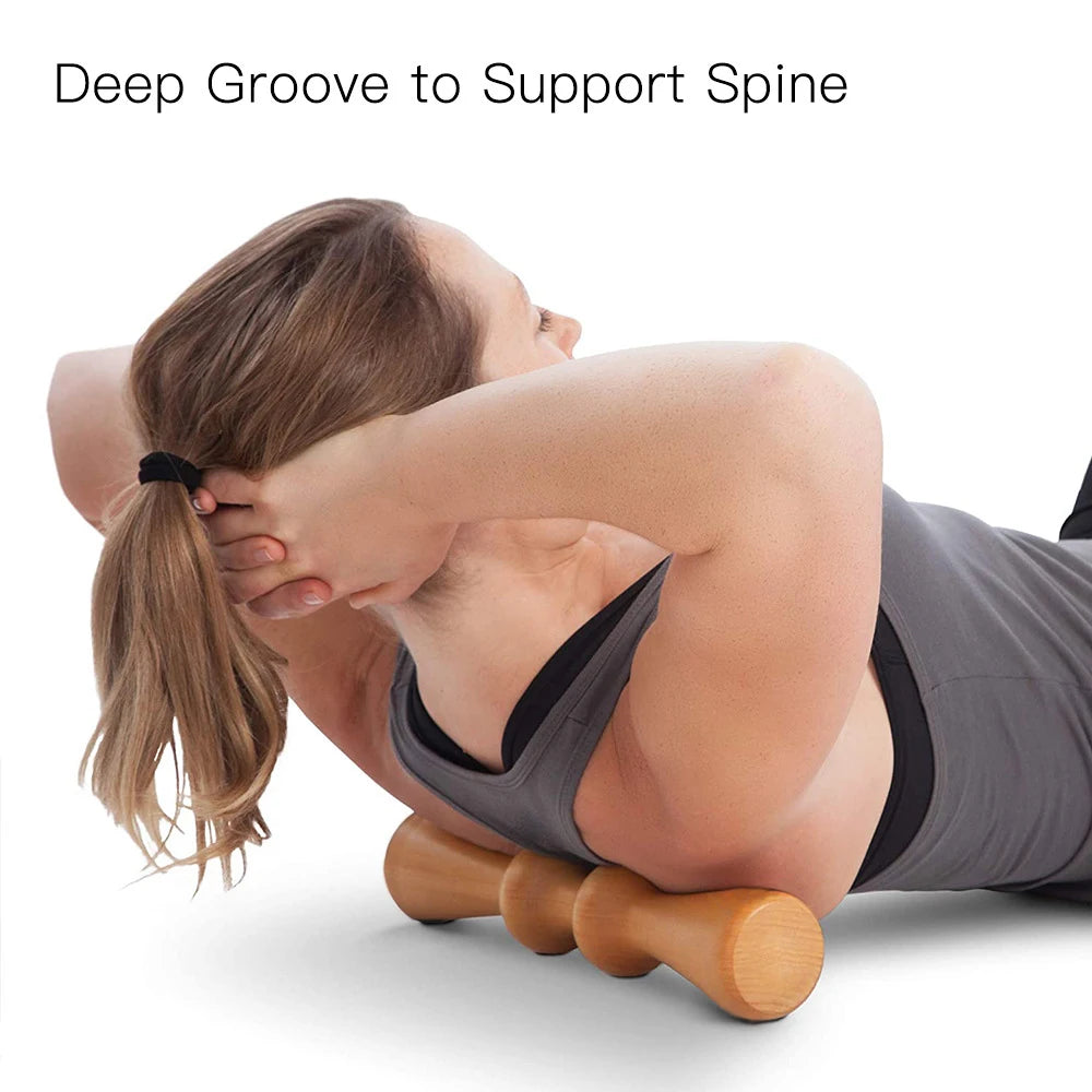 Wooden Spine Alignment Back Roller
