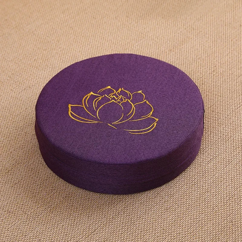 Round Meditation Cushion With Backrest