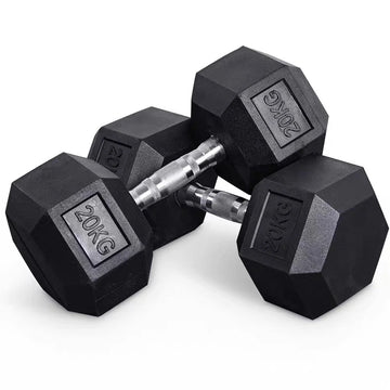 High-Quality Hex Rubber Dumbbells