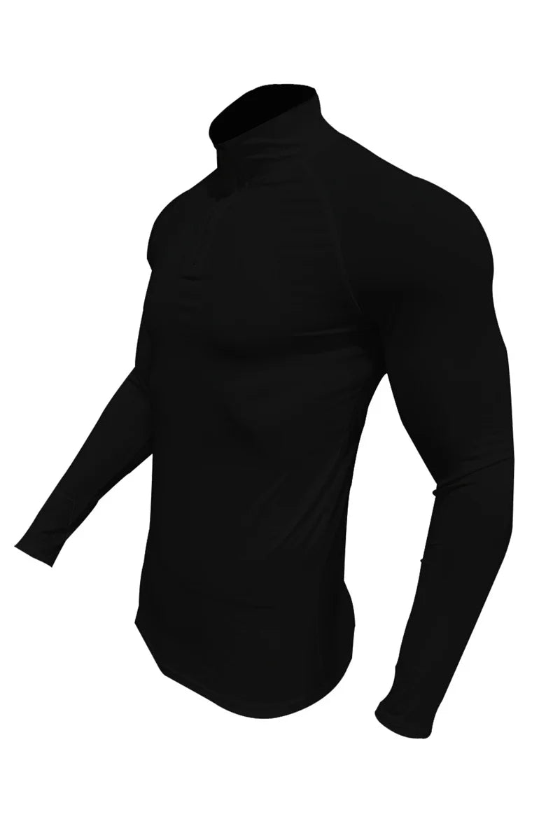 Men’s Half-Zip Compression Fitness Top