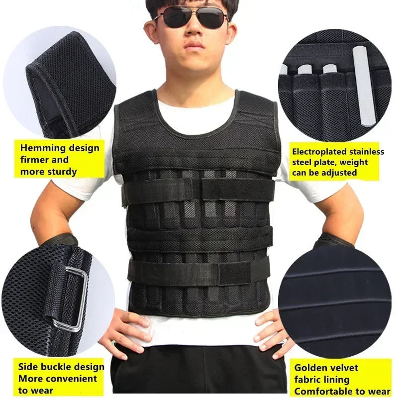 Adjustable 30kg Fitness Weight Vest