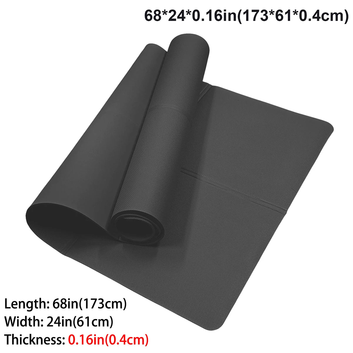 Black Foldable EVA Yoga Mat