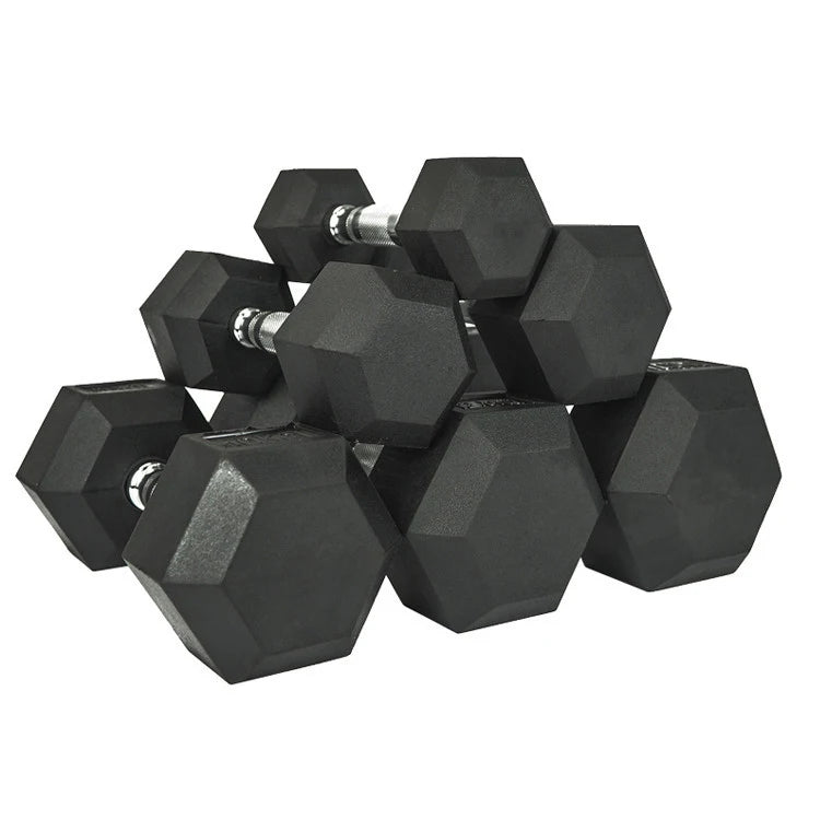 High-Quality Hex Rubber Dumbbells