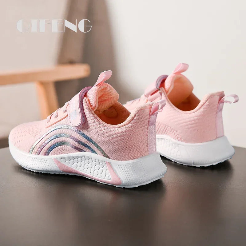 Girls’ Breathable Mesh Running Sneakers
