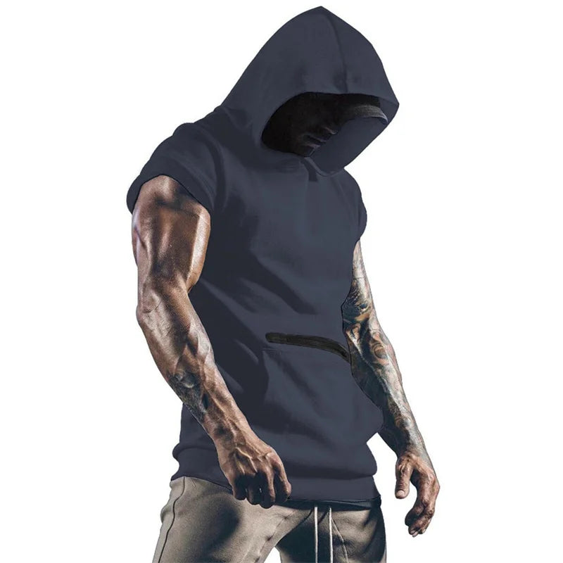 Men’s Sleeveless Hooded Fitness Vest