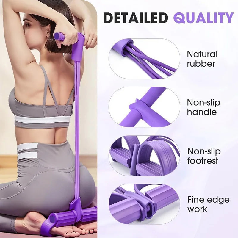 6-Tube Yoga Pedal Puller Band