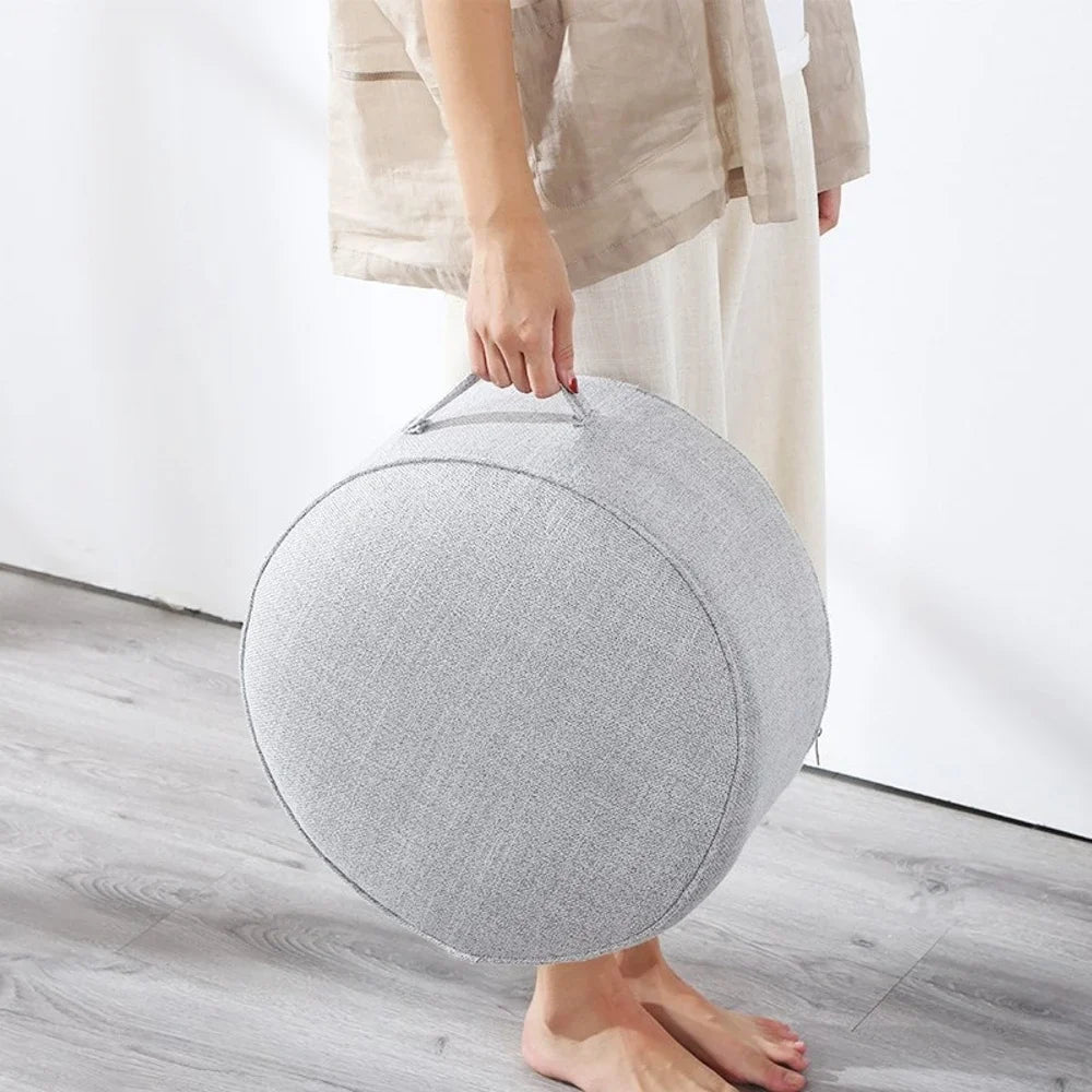 Linen Round Tatami Floor Cushion