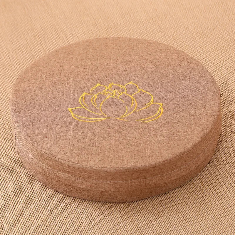 Round Meditation Cushion With Backrest
