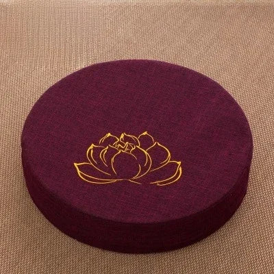 Round Meditation Cushion With Backrest