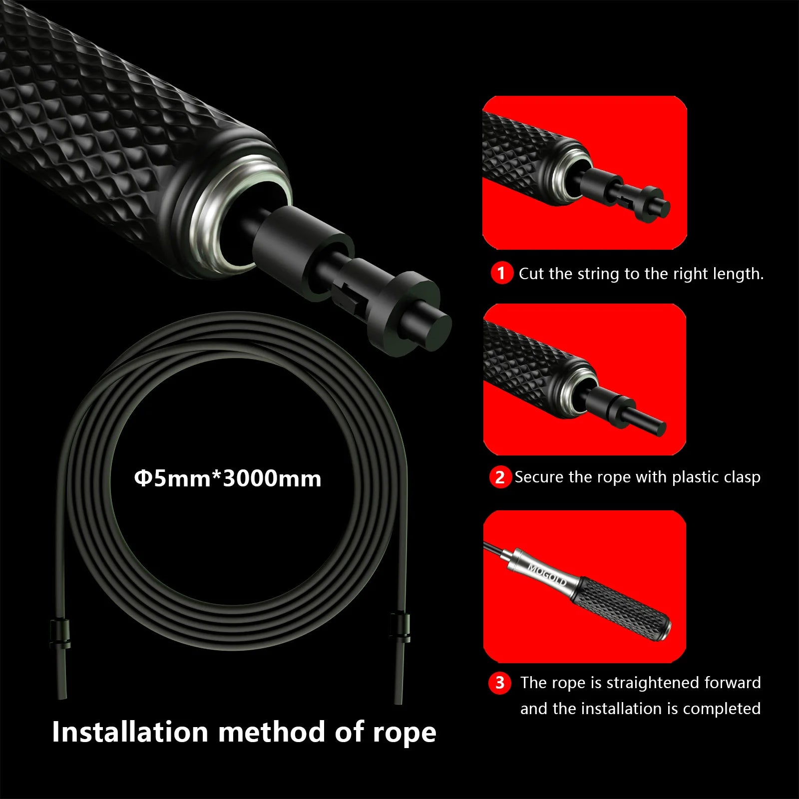 Adjustable Steel Cable Jump Rope