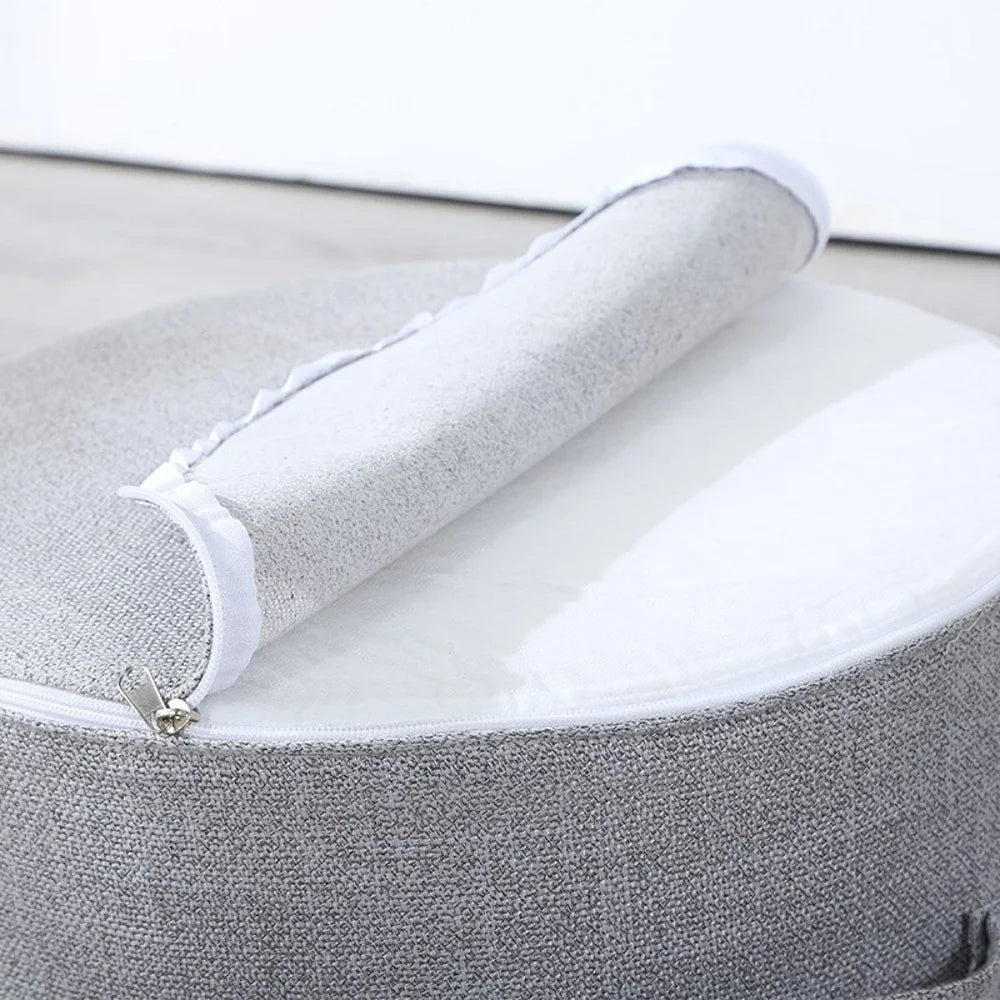 Linen Round Tatami Floor Cushion