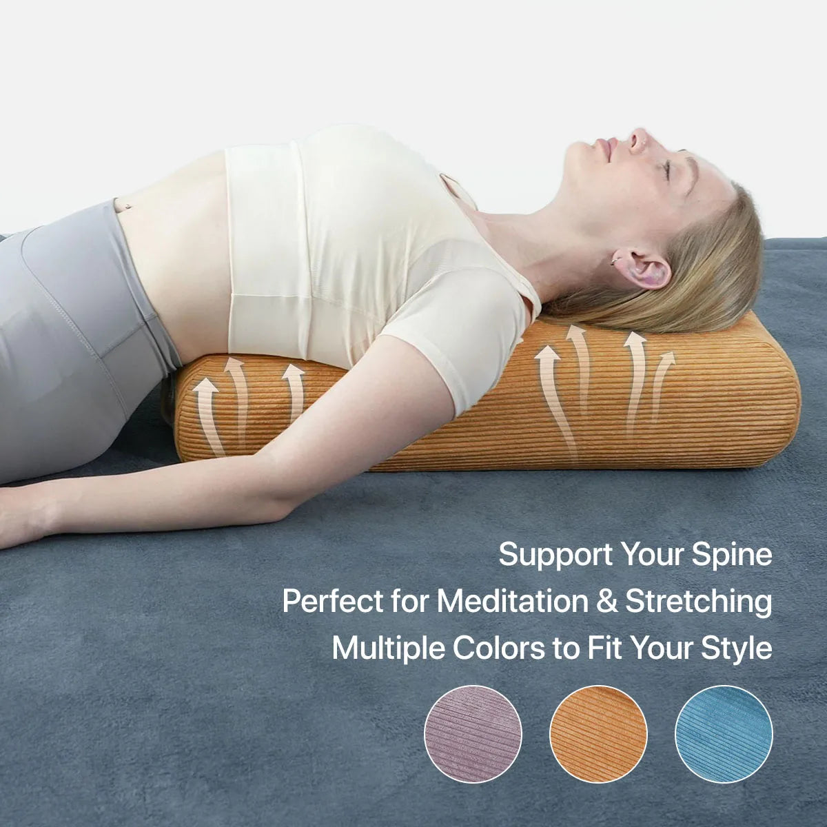 Rectangular Yoga Bolster Support Pillow