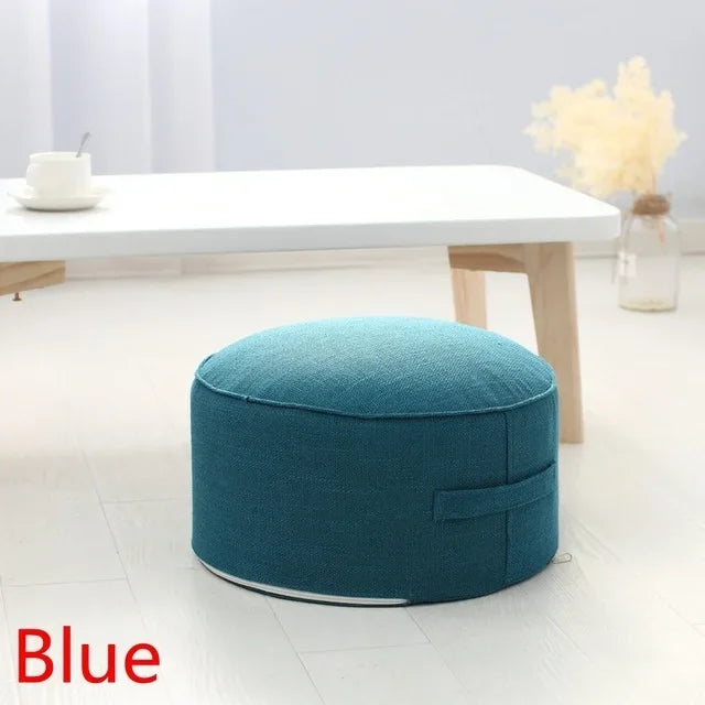 Linen Round Tatami Floor Cushion