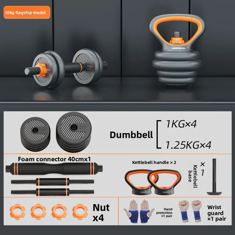 Women’s Dumbbell Barbell Kettlebell Set