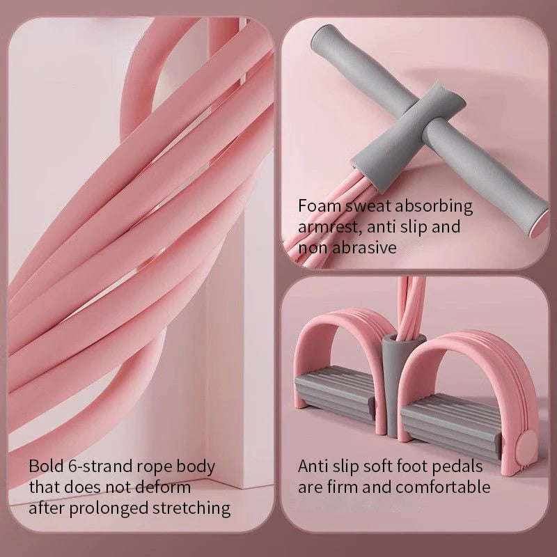 4/6-Tube Yoga Pedal Resistance Band