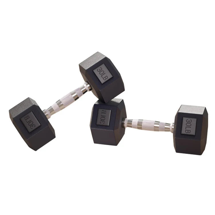 High-Quality Hex Rubber Dumbbells