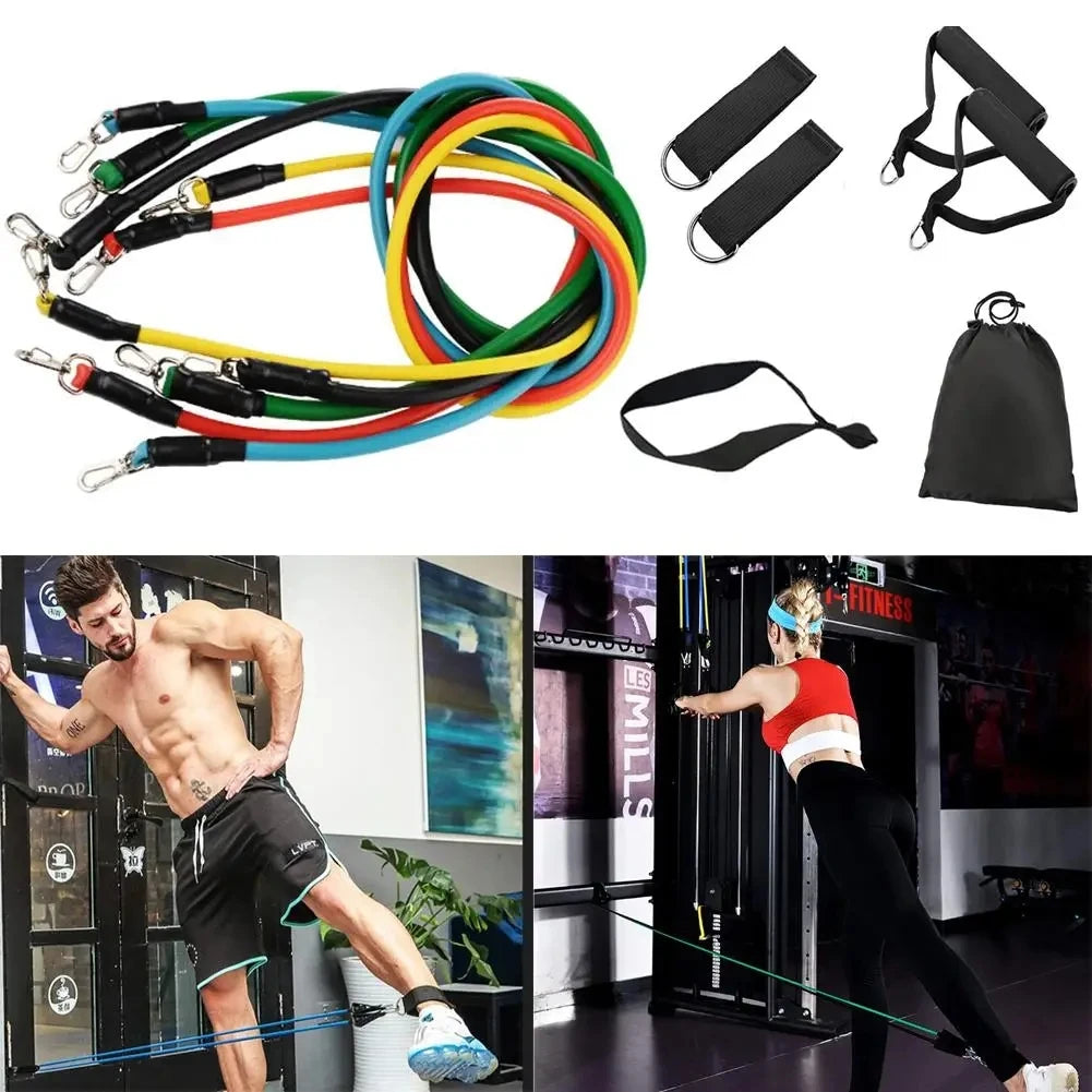 11-Piece Resistance Tube Bands Set