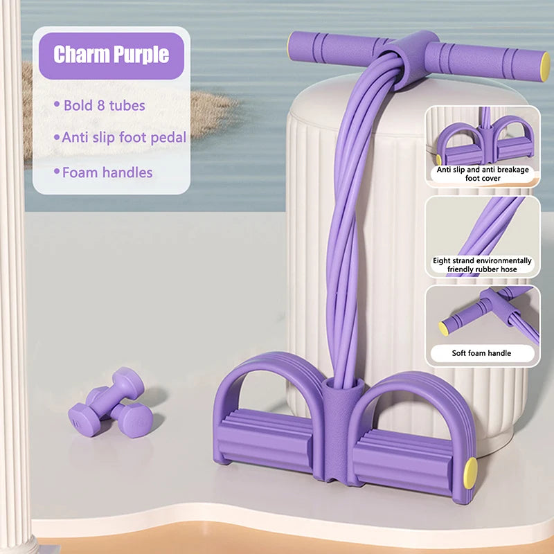8-Tube Yoga Pedal Puller Rope