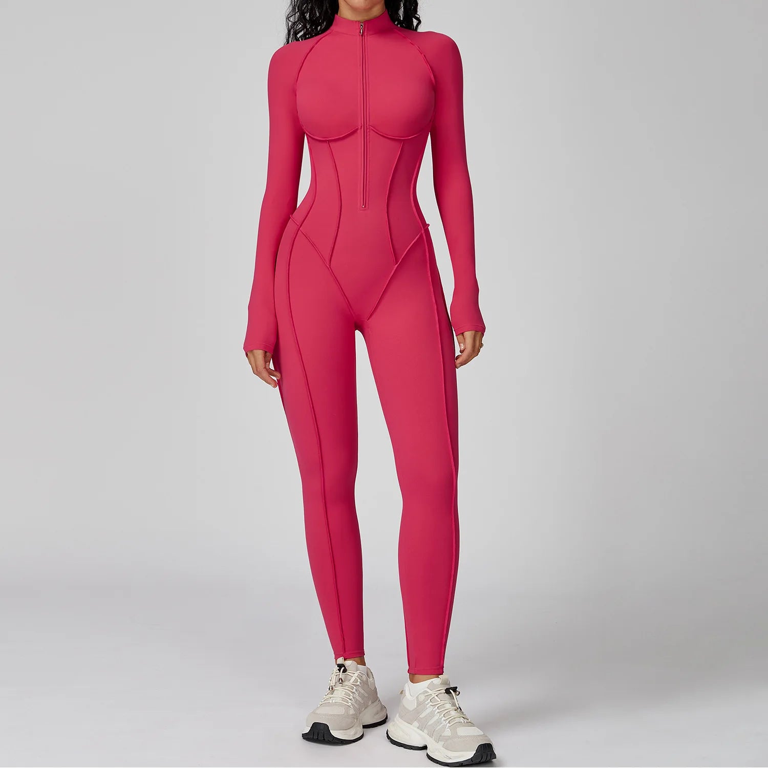 Women’s Zipper One-Piece Yoga Jumpsuit