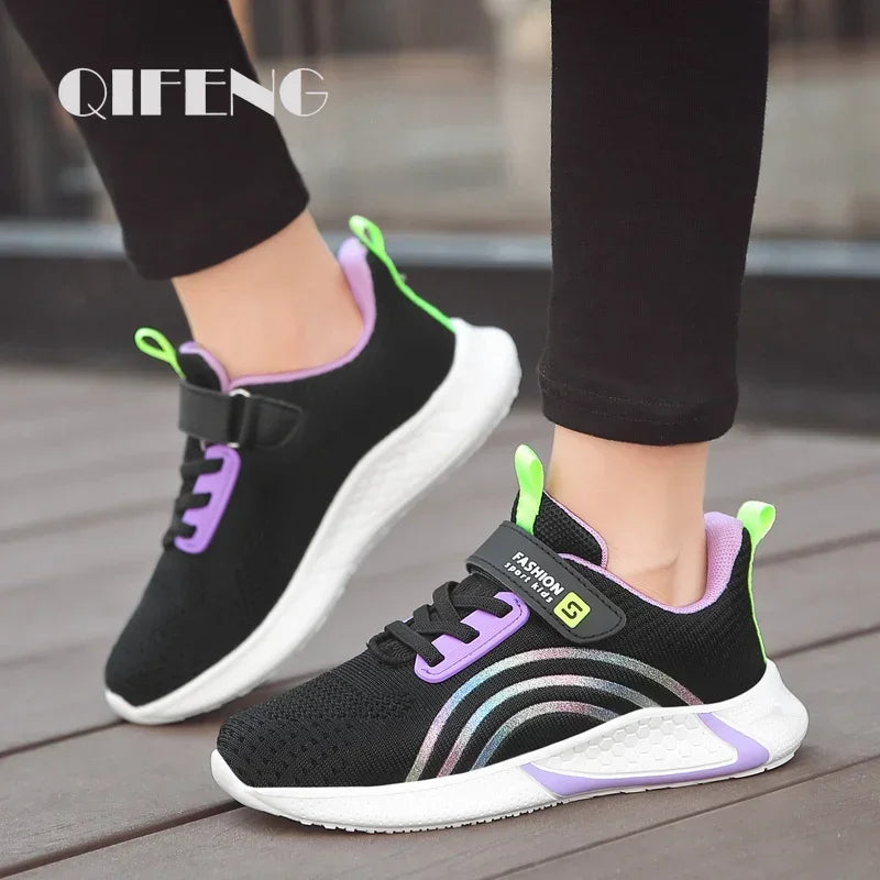 Girls’ Breathable Mesh Running Sneakers