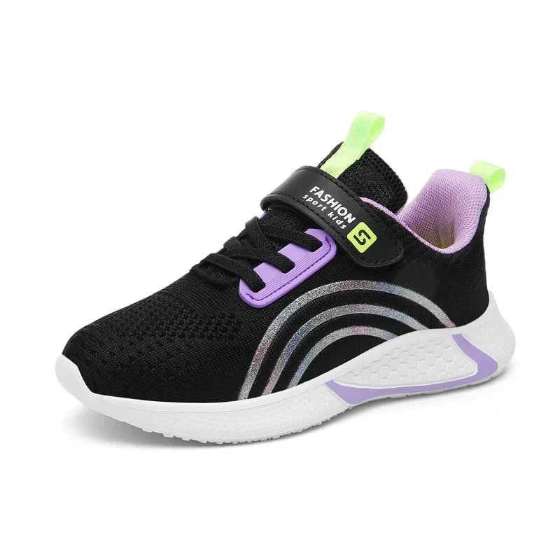 Girls’ Breathable Mesh Running Sneakers
