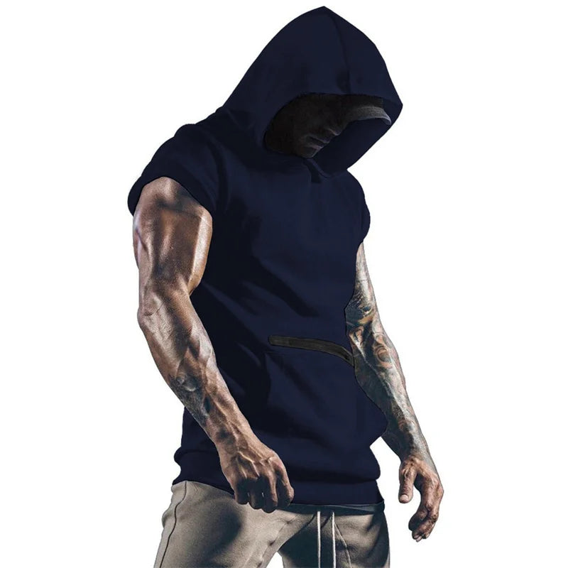 Men’s Sleeveless Hooded Fitness Vest