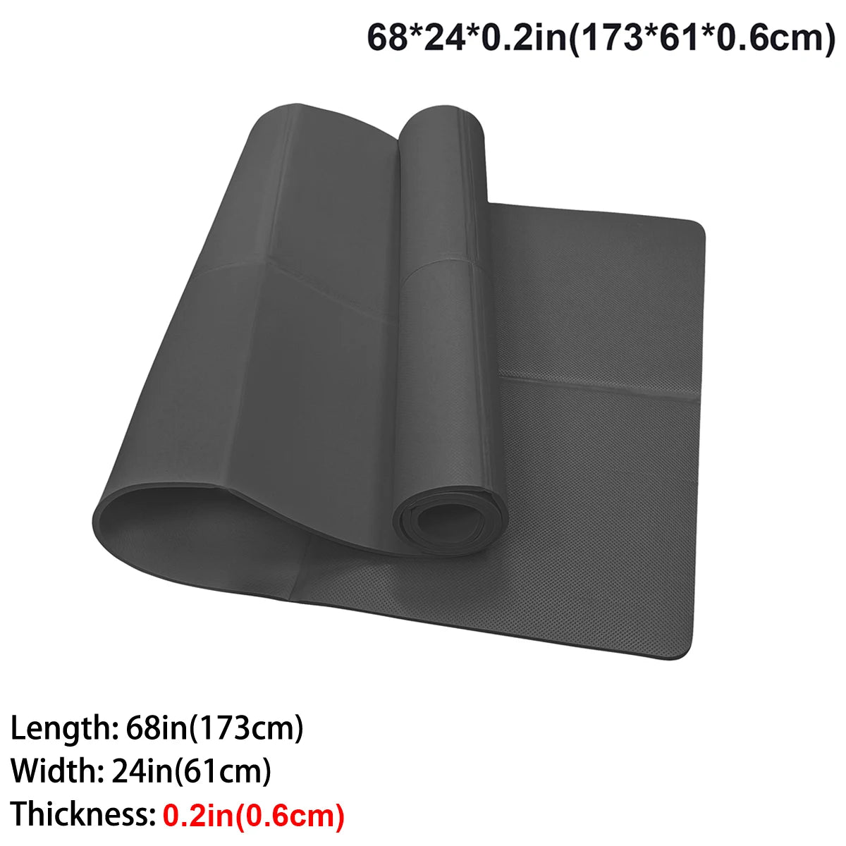 Black Foldable EVA Yoga Mat
