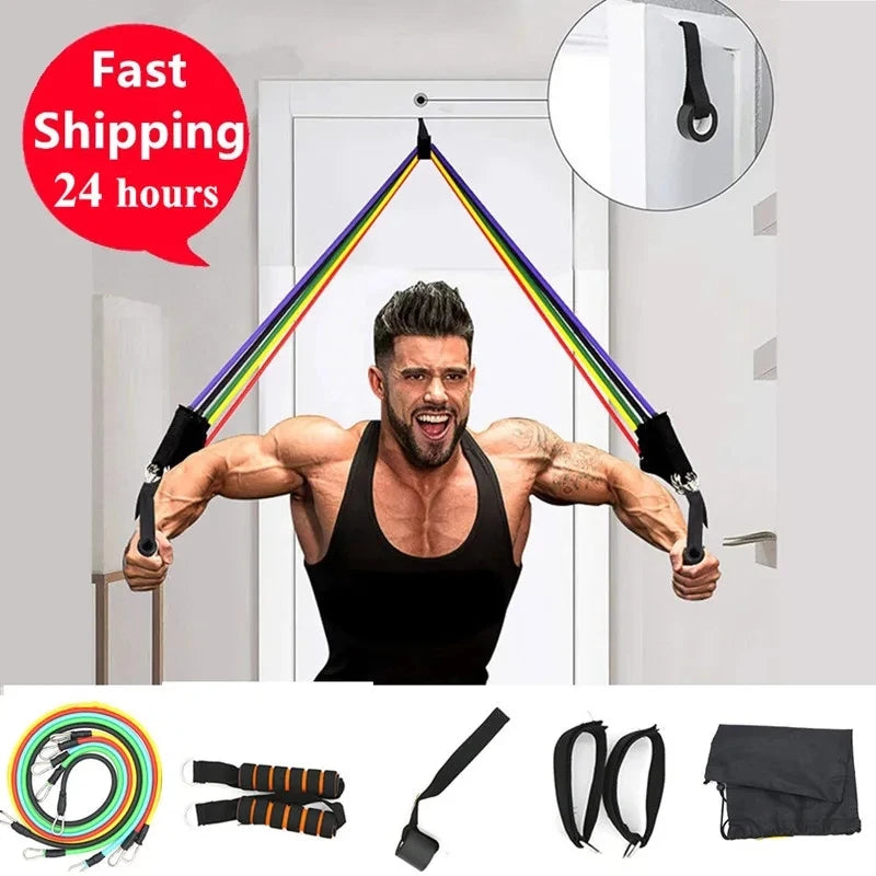 11-Piece Resistance Tube Bands Set