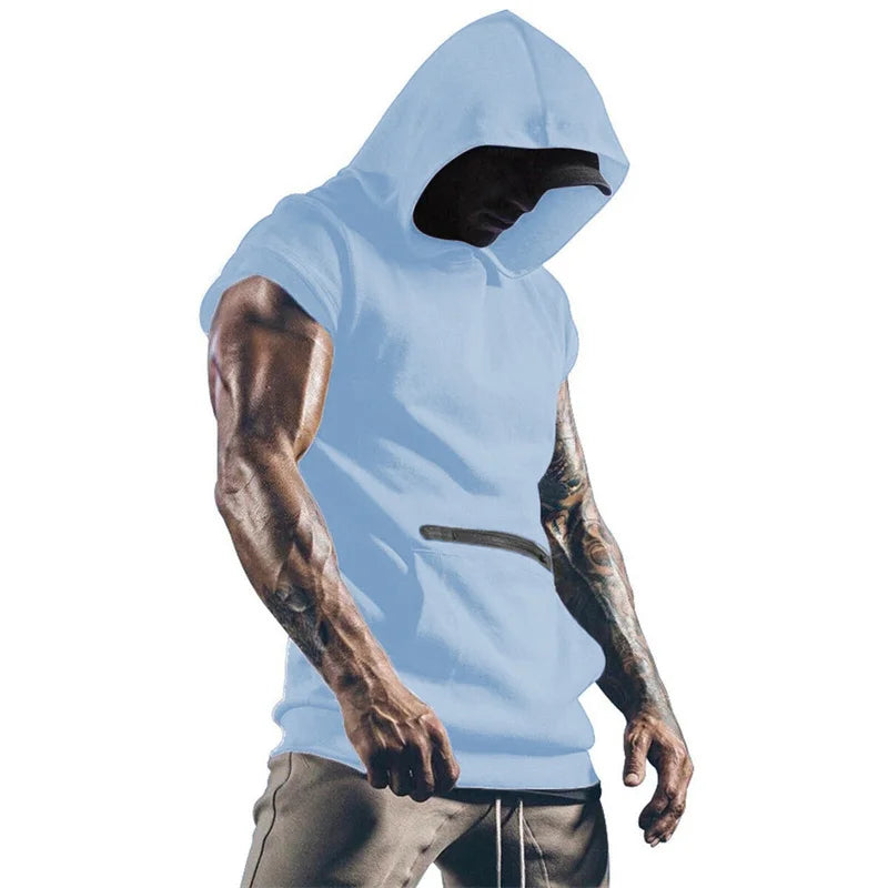 Men’s Sleeveless Hooded Fitness Vest