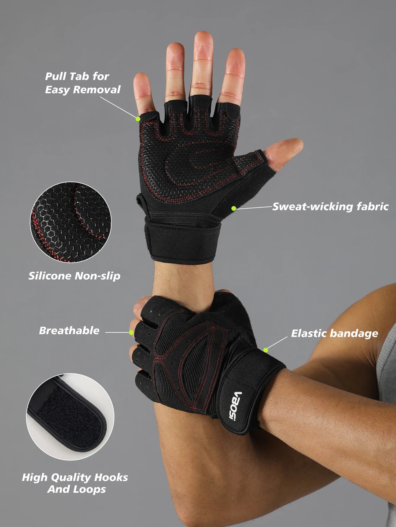 Non-Slip Weightlifting Training Gloves