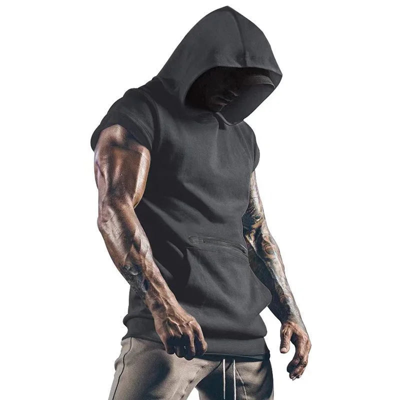 Men’s Sleeveless Hooded Fitness Vest