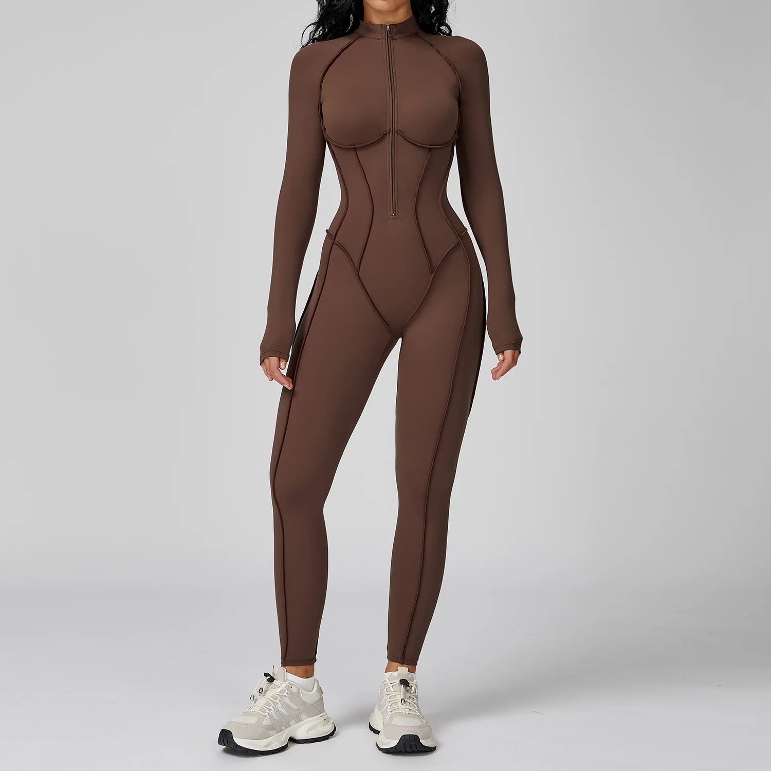 Women’s Zipper One-Piece Yoga Jumpsuit