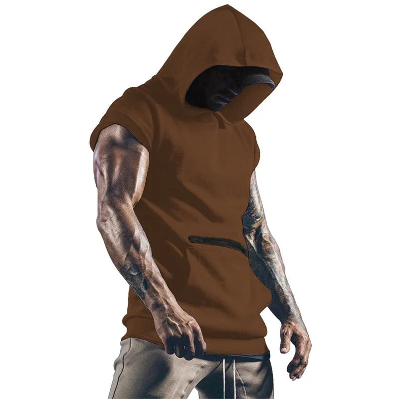 Men’s Sleeveless Hooded Fitness Vest