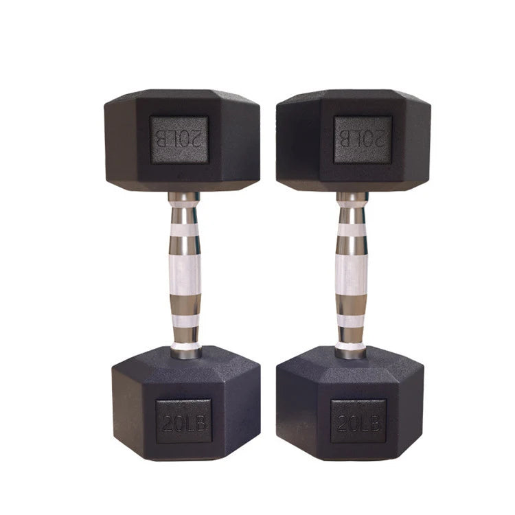 High-Quality Hex Rubber Dumbbells