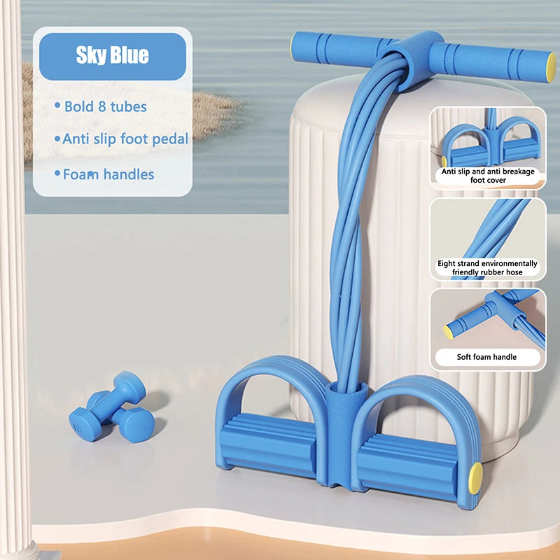8-Tube Yoga Pedal Puller Rope